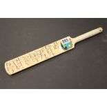 Miniature Cricket Bat signed by the England Cricket Team 2004 against the West Indies