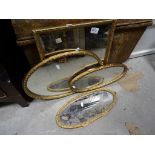 Four Gilt Framed Mirrors