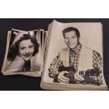 Approximately 60 vintage black & white Movie Star photographs