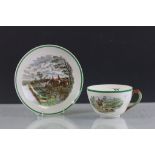 Copeland Spode large cup and saucer with Hunting scenes