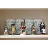 Five Wade In The Forest Deep character figures to include; Oswald Owl, Morris Mole, Santa