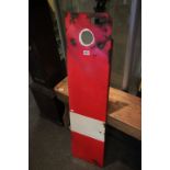 Railways Enamel Red and White Signal Arm