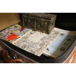 Suitcase of Stamps including Three Albums, Quantity of Loose and Loose on Paper plus a Huntley &