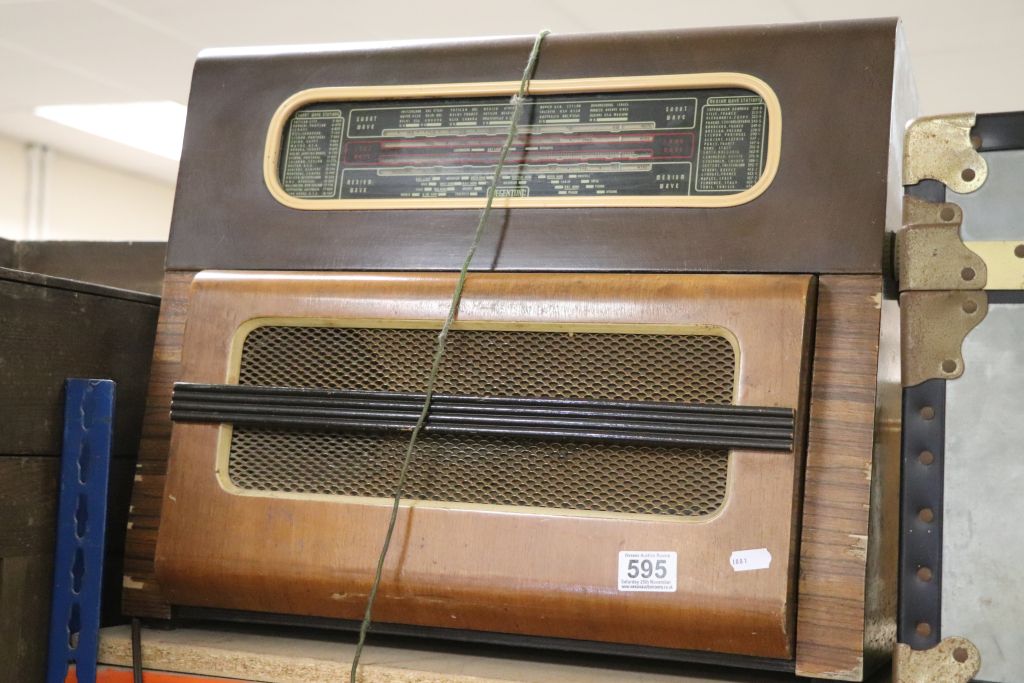 Vintage Regentone Wooden Cased Radiogram with integral record deck