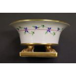 Herend bowl with lion paw and plinth style base, numbered 6492/PBG 6