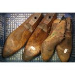 Two Pairs of Vintage Wooden Shoe Shapers