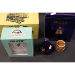 Boxed Wade Bell's Whiskey Decanter, Boxed Rington's Delivery Van, Boxed Rington's Rose Chintz Clock,