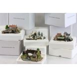 Eight Danbury Mint ' Country Lines Collection ' Models by Jane Hart (either boxed or in