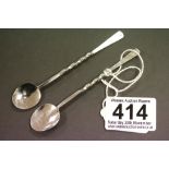 Pair of Arts & Crafts Keswick salt spoons