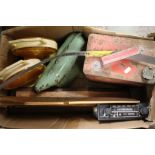 Box of Car Collectables including Shell Can and Racing Car Type items