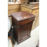 Regency rosewood pedestal cupboard opening to reveal Rosewood drawers