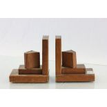 Pair of Oak ' Book ' Bookends