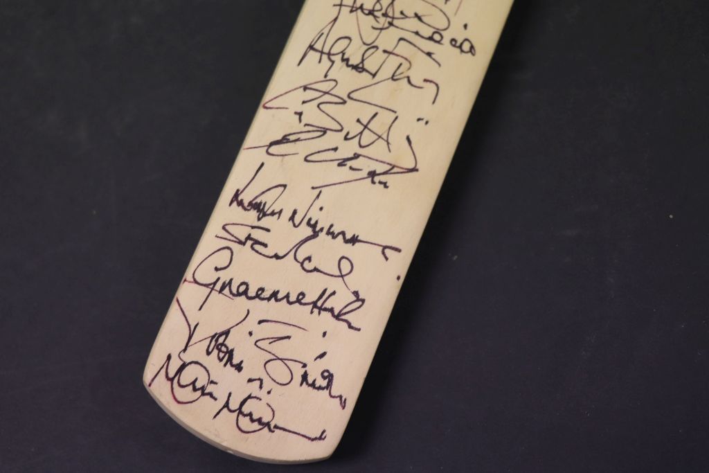 Miniature Cricket Bat signed by the England Cricket Team 2004 against the West Indies - Image 3 of 6