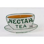 Vintage Enamel ' Nectar ' Tea Sign