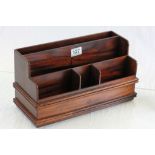 Mahogany Five Compartment Stationery Rack