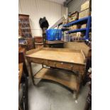 Victorian Pine Washstand with gallery back, two drawers and pot shelf below