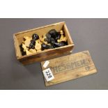 Vintage Wooden Chessman Chess Pieces