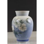 Royal Copenhagen vase with flowers and butterfly, numbered 2667/36