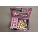 Jewellery Box containing Silver Rings, Chains, Tegra Watch etc