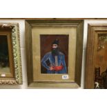 Framed oil painting portrait of a far Eastern bearded noble