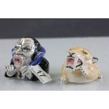 Two Kevin Francis Face Pots ' Count Dracula ' and ' Claw the Sabre Tooth '