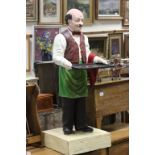 Composition figure of an Italian waiter in the form of a dumb waiter