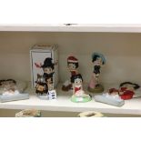 Six Wade Betty Boop figures to include two wall plaques, Halloween Trick or Treat & Beach Belle