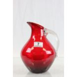 Whitefriars Glass Ruby Red Jug