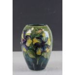 Mid Century Moorcroft vase with 'By Appointment Potters to the Late Queen Mary' sticker to base,