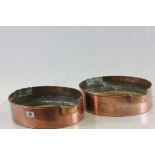 Pair of Copper Oval Planters