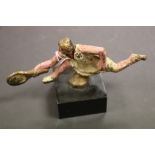 Cold painted Brass Tennis player figure - possibly a Car Mascot