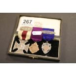 Group of three Masonic medals to include two hallmarked Silver and a 9ct Gold example