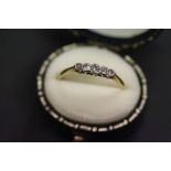 Ladies 18ct Gold five stone Diamond ring