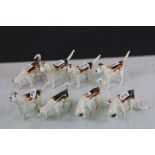 Collection of eight Beswick Fox Hounds