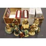 Collection of nine boxed Wade figures to include; King Canute, Arthur Guiniviere, Lady of the