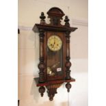 Victorian Walnut Cased Hanging Wall Clock