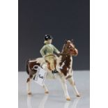 Beswick Girl on Piebald Pony