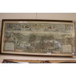 Framed and Glazed Reproduction Antique Map of the City of Bristol