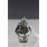 A silver plated clown shaped vesta case