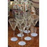 Set of Six Art Deco Style Glasses