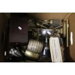 Box of Mixed Metalware