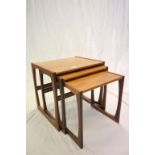 G-Plan Teak Nest of Three Table and a Wooden Tray