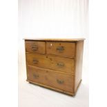 Victorian Pine Chest of Two Short over Two Long Drawers
