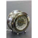 Vintage hallmarked Silver clock case, John Rose Birmingham 1925 with modern fitted clock