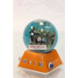 Vintage Plastic French Snow Globe and Calender