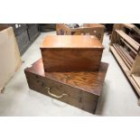 Two vintagw wooden boxes to include Mahogany