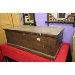 19th century Elm Blanket Box