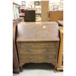 Mid 20th century Walnut Bureau with three drawers