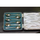 Boxed set of six hallmarked Silver Teaspoons
