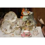 Collection of Ceramics including Staffordshire Flatback of Sampson & Lion, Satsuma Vase, Chinese
